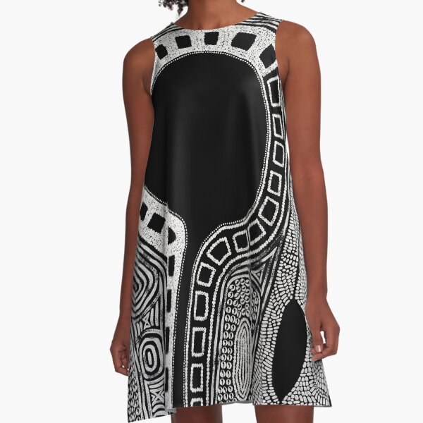 #546.2 - What Goes In Reflects Out - Artist Nathalie Le Riche A-Line Dress