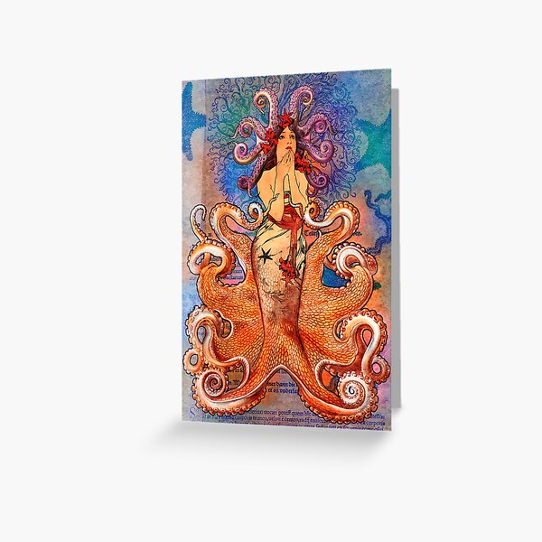 Cephalod Girl Greeting Card