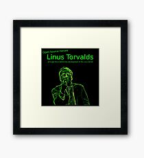 Linux Open Source Heroes - Linus Torvalds Framed Print
