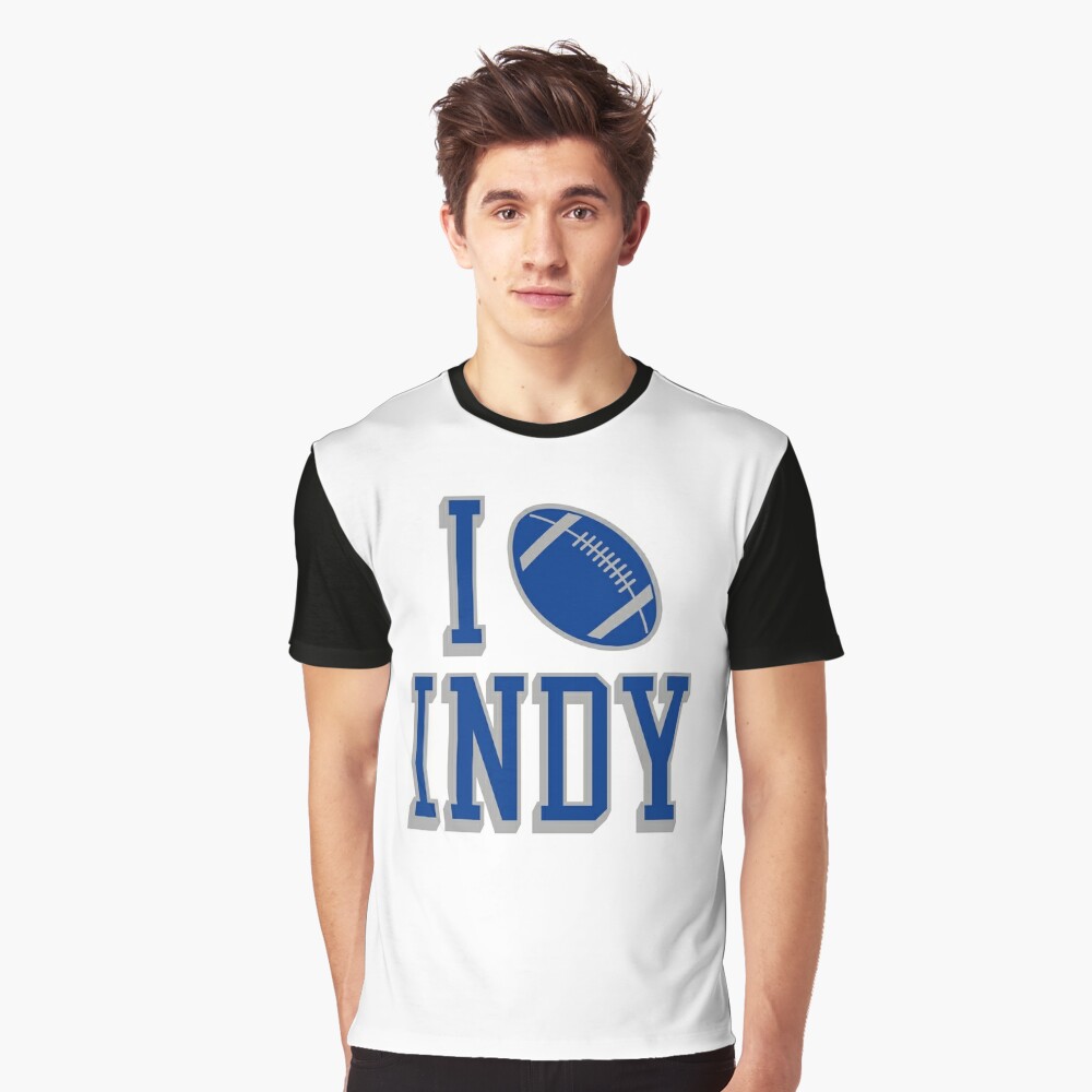 Indy Retro Football-White T Shirt Cotton 6XL Retro Vintage Andrew Luck Ty  Hilton Peyton Manning Colts I Love Indy I Love