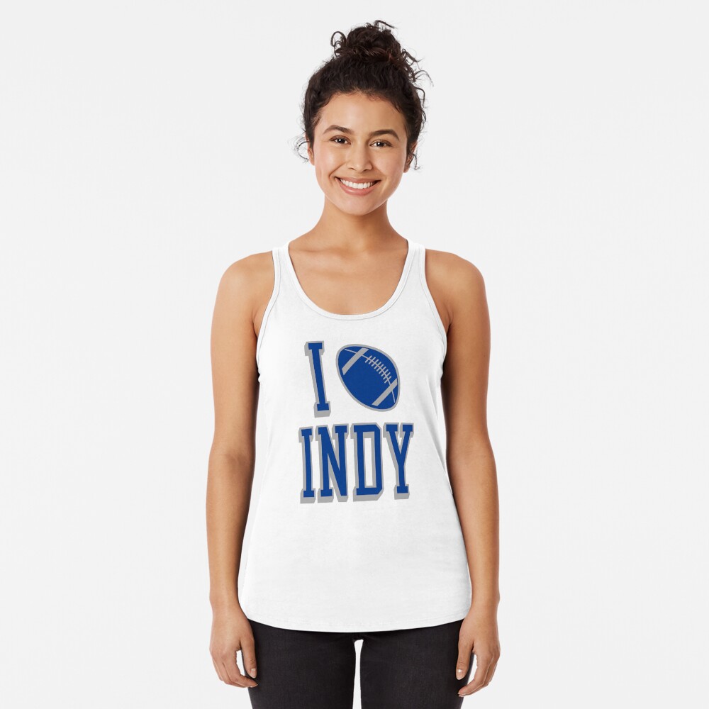 Discover I Love INDY Football - Racerback Tank Top
