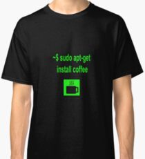Linux sudo apt-get install coffee Classic T-Shirt