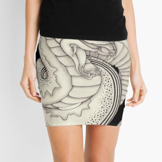 Snake stripe dotted Mini Skirt