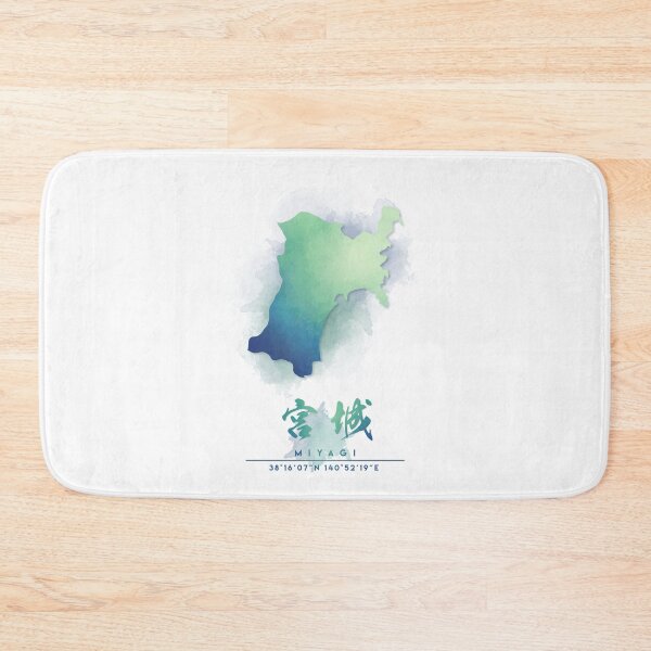 Item preview, Miyagi Japan Watercolor Map Art designed and sold by Takeda-art.