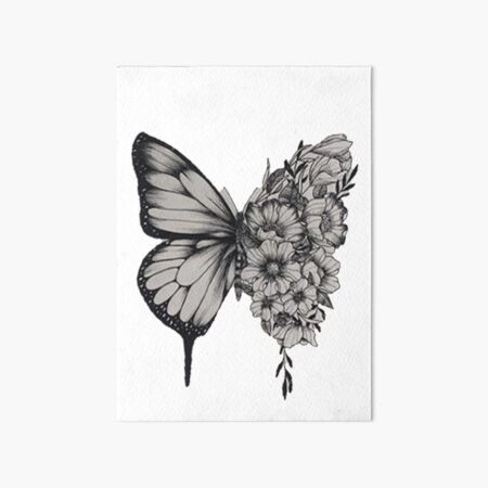 Butterfly Tattoo Shawn Mendes Art Board Print