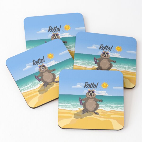 Item preview, Rotto! - Rottnest Island Quokka on the Beach [Text Over] by Amanda M Lucas designed and sold by Amanda Lucas.