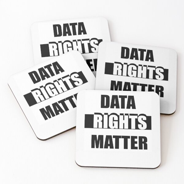 Item preview, DATA RIGHTS MATTER - BLACK AND WHITE TEXT - TECHNOLOGY DESIGN designed and sold by Iskybibblle.