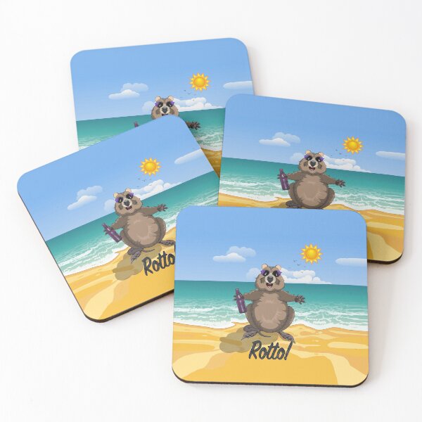 Item preview, Rotto! - Rottnest Island Quokka on the Beach [Text Under] by Amanda M Lucas designed and sold by Amanda Lucas.