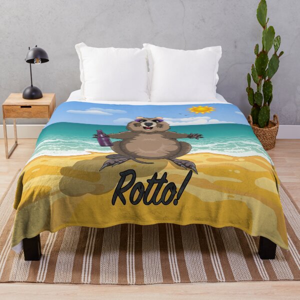 Item preview, Rotto! - Rottnest Island Quokka on the Beach [Text Under] by Amanda M Lucas designed and sold by Amanda Lucas.