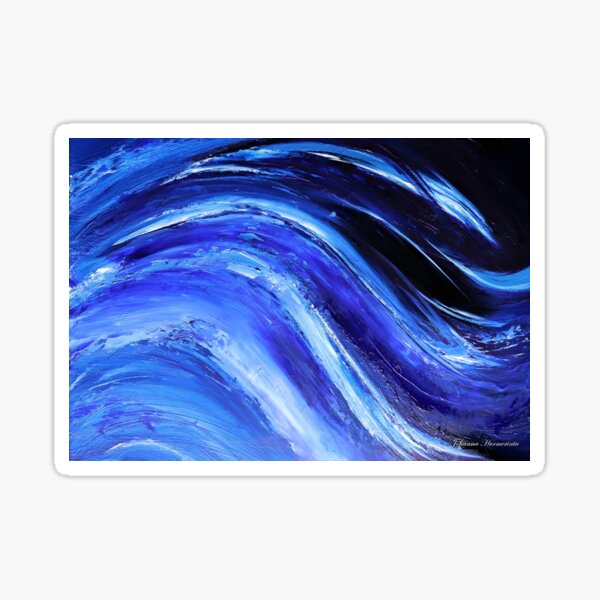 My Blue Ocean Oilpainting Sticker