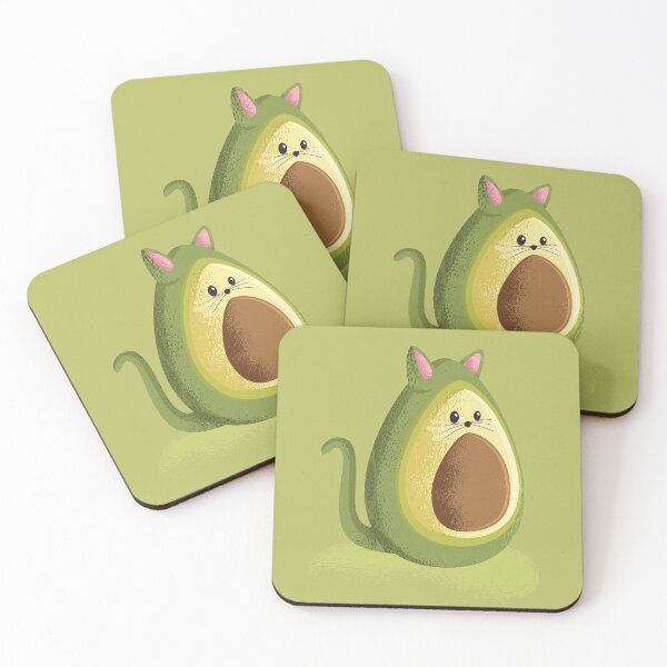 Item preview, Avogato Guacamole Cat designed and sold by Cute and Funny Animal Art Designs.
