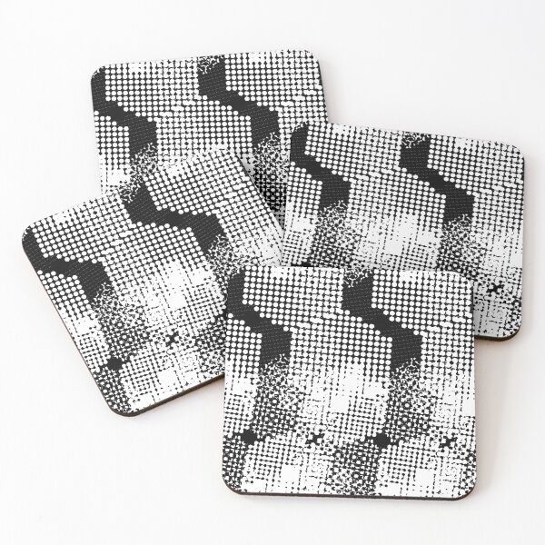 Item preview, Urban Sport Print. Black and White Grunge Print. Monochrome Hexagons. Halftone Dots. designed and sold by Zimniy.