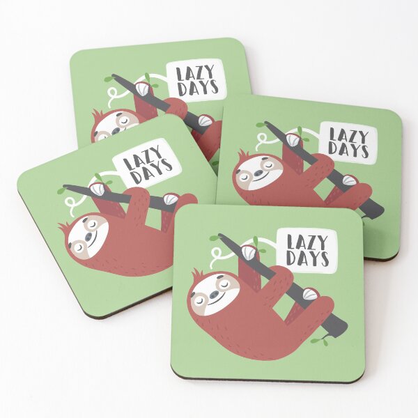 Item preview, Sleepy Lazy Sloth Days designed and sold by Cute and Funny Animal Art Designs.