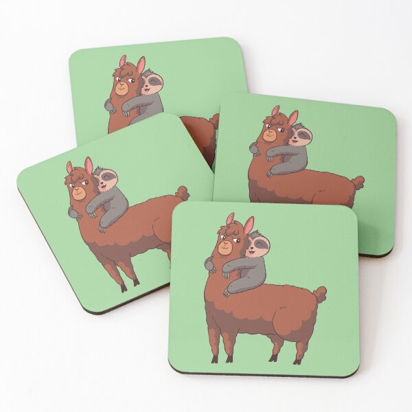 Item preview, Sleepy Sloth Hugging Llama designed and sold by Cute and Funny Animal Art Designs.