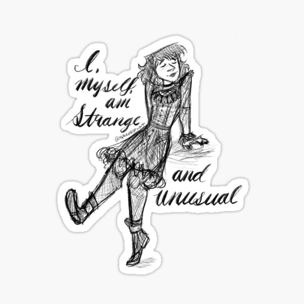 Artikel-Vorschau von Ich selbst bin seltsam und ungewöhnlich (Skizze von Lydia Deetz), designt und verkauft von Spacedust-art.