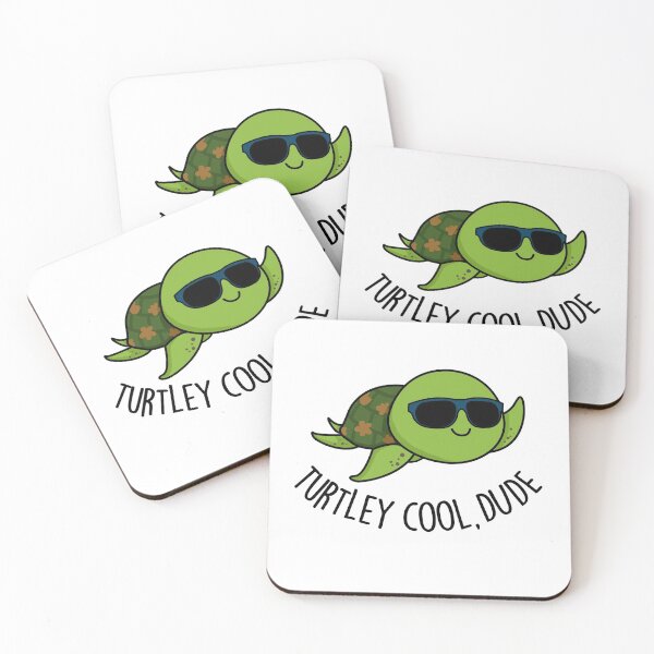 Item preview, Turtley Cool Dude Funny Turtle Pun  designed and sold by punnybone.