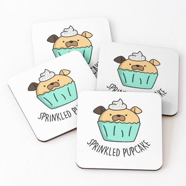 Item preview, Sprinkled Pupcake Funny Puppy Cupcake Puns designed and sold by punnybone.