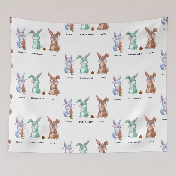 Item preview, Three adorable bunnies colored designed and sold by Cristiano Reina.