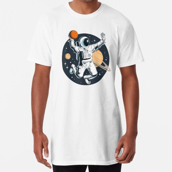 Astronaut Basketball Milky Way Space' Men's T-Shirt