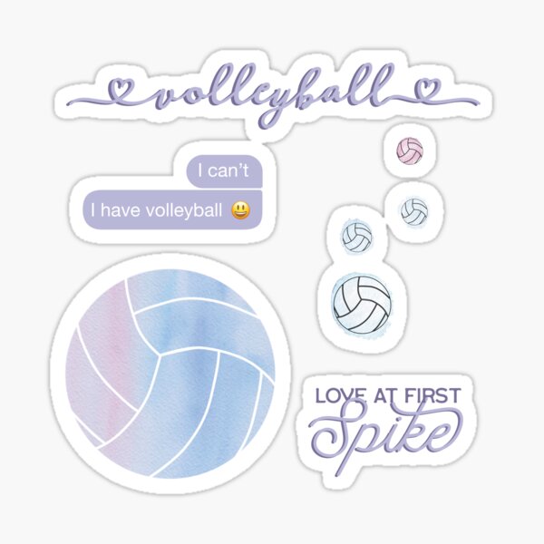 Item preview, Light Purple Watercolor Volleyball Sticker Pack designed and sold by The-Goods.