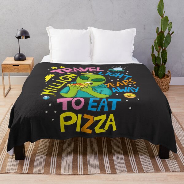 Item preview, Storm Area 51 Green Alien eating Pizza designed and sold by blindvibes.