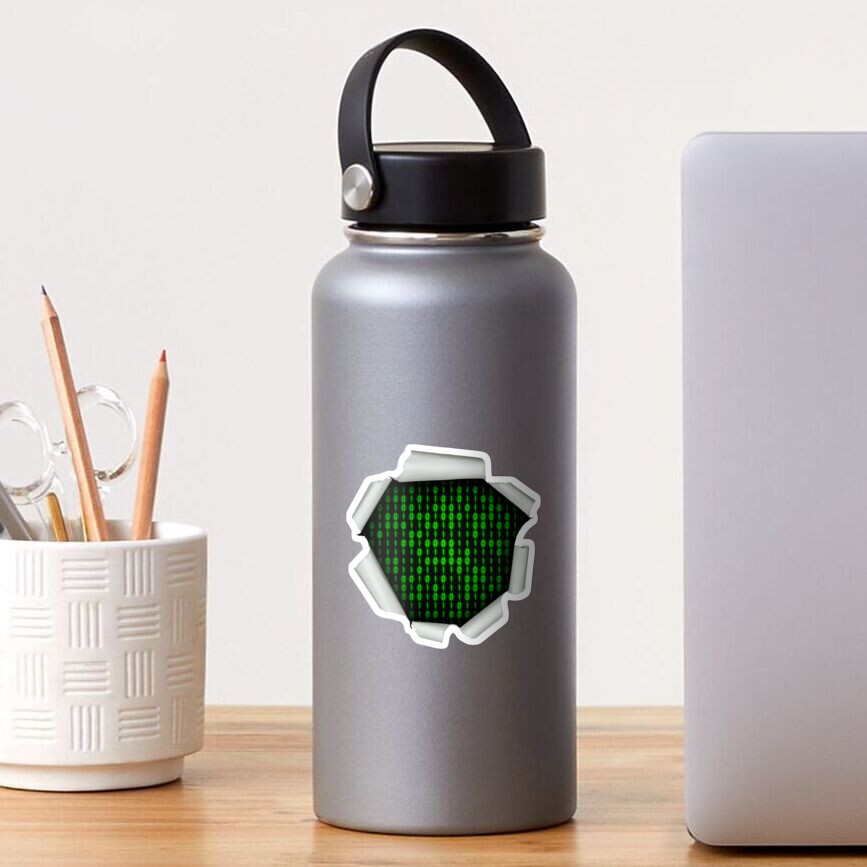 Binary Code Inside Sticker