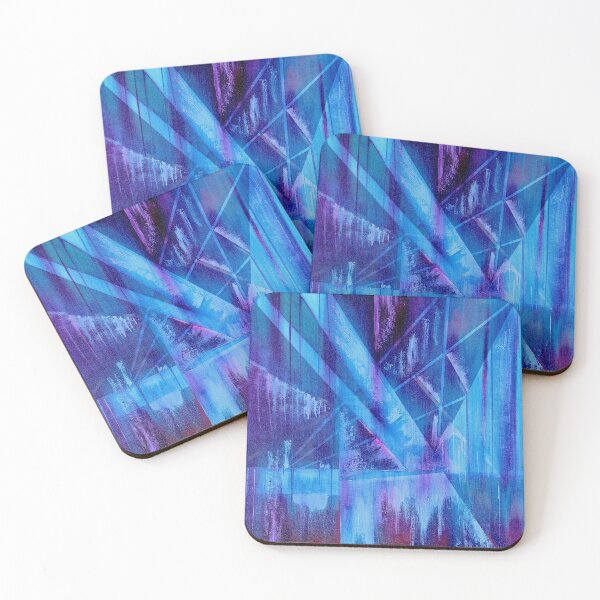 Item preview, "Neon City Rain" Original Abstract Art designed and sold by LJLundyAbstract.