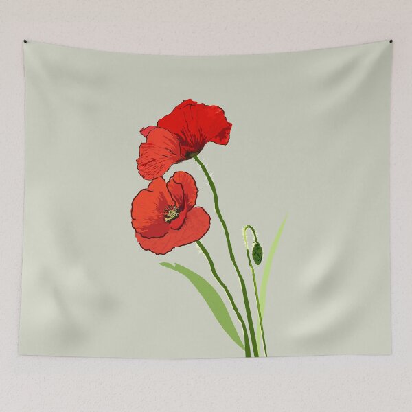 Item preview, Red poppy flower designed and sold by Emi Yañez.