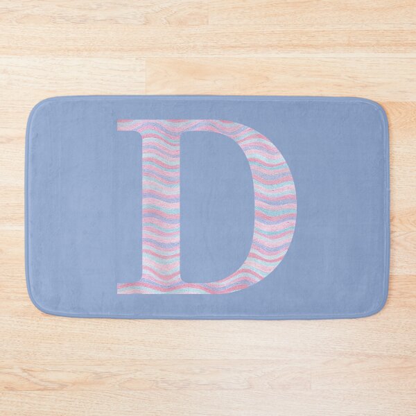 Item preview, Initial D Rose Quartz And Serenity Pink Blue Wavy Lines designed and sold by theartofvikki.