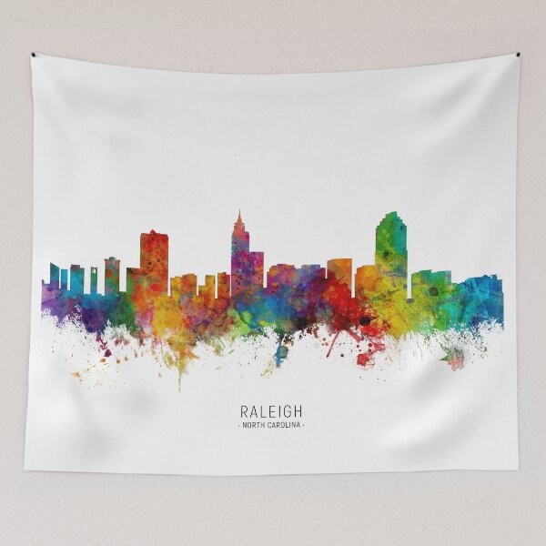 Item preview, Raleigh North Carolina Skyline designed and sold by ArtPrints.