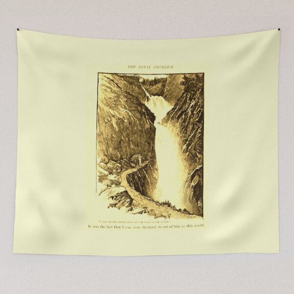 Item preview, Sherlock Holmes - Reichenbach Falls - (Final Problem Vintage Illustration) designed and sold by CrimeLab.
