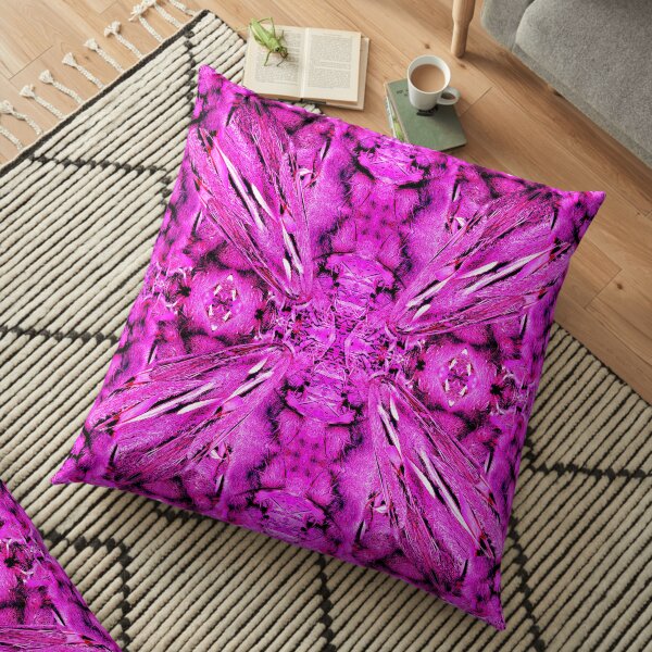 Dried Banksias Pattern in Pink Floor Pillow