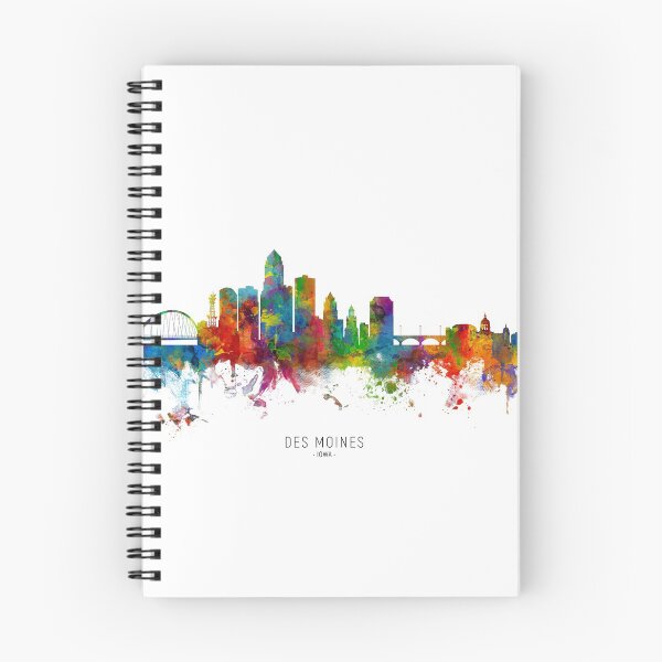 Artikelvorschau, Des Moines Iowa Skyline entworfen und verkauft von ArtPrints.