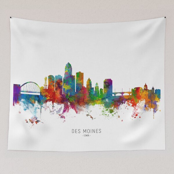 Item preview, Des Moines Iowa Skyline designed and sold by ArtPrints.