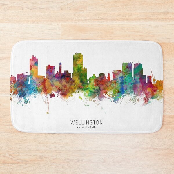 Item preview, Wellington New Zealand Skyline designed and sold by ArtPrints.