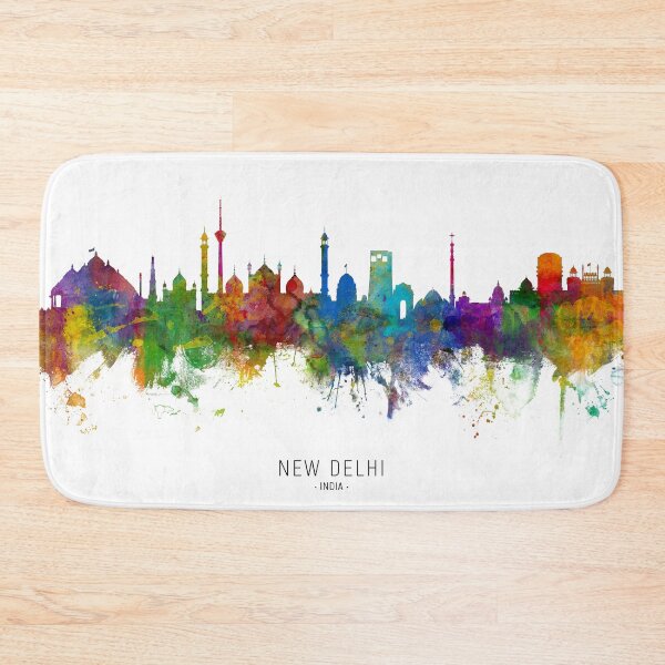 Item preview, New Delhi India Skyline designed and sold by ArtPrints.