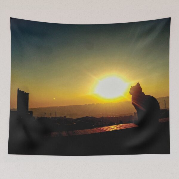 Item preview, Amazing Sunset & Black Cat designed and sold by BennEmm.