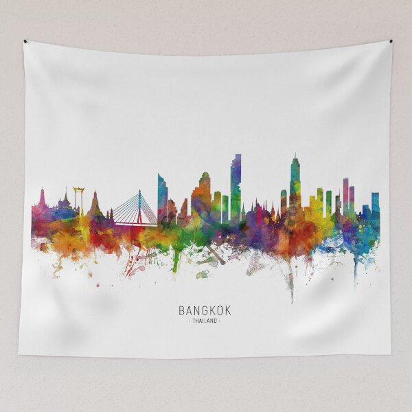 Item preview, Bangkok Thailand Skyline designed and sold by ArtPrints.