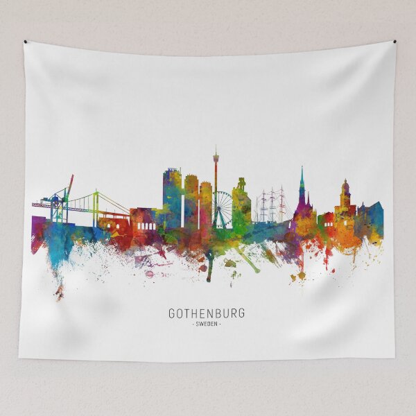 Item preview, Gothenburg Sweden Skyline designed and sold by ArtPrints.