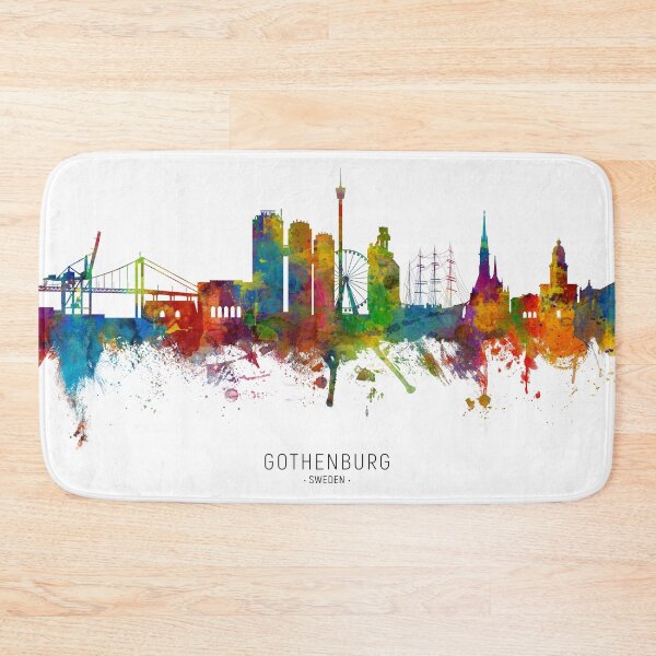Item preview, Gothenburg Sweden Skyline designed and sold by ArtPrints.