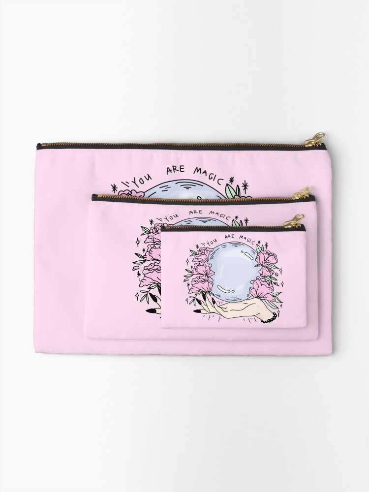 Alternate view of you are magic -pink- Zipper Pouch