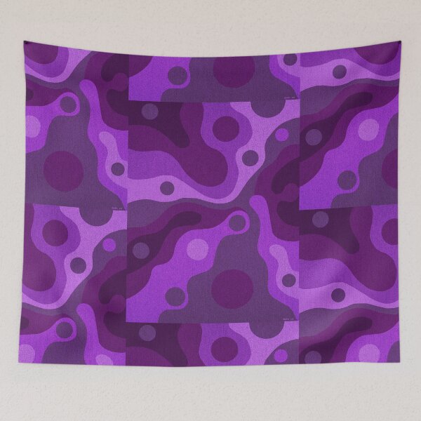 Item preview, Groovy Psychedelic Purple Shag Lava Rug designed and sold by BunnyThePainter.