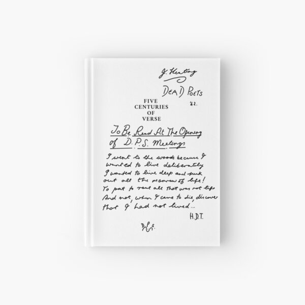 Dead Poets Society five centuries of verse black Hardcover Journal