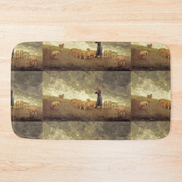 Item preview, Winslow Homer (American artist, 1836-1910) Shepherdess Tending Sheep designed and sold by Vintage Designs +.