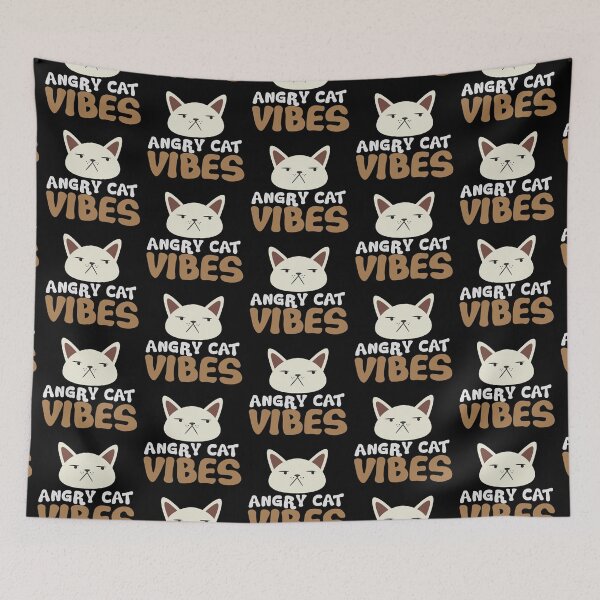 Item preview, Angry cat VIBES designed and sold by jazzydevil.
