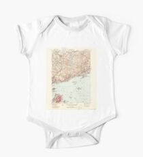 Massachusetts USGS Historical Topo Map MA Marblehead North 351869 1945 31680 Baby Body Kurzarm