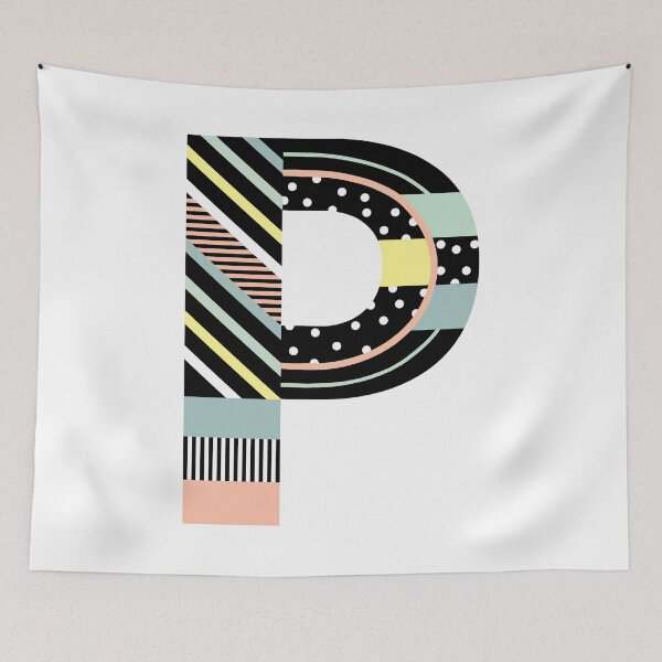 Item preview, Letter P Design in Pastel Patterns designed and sold by Olivia Ossege.