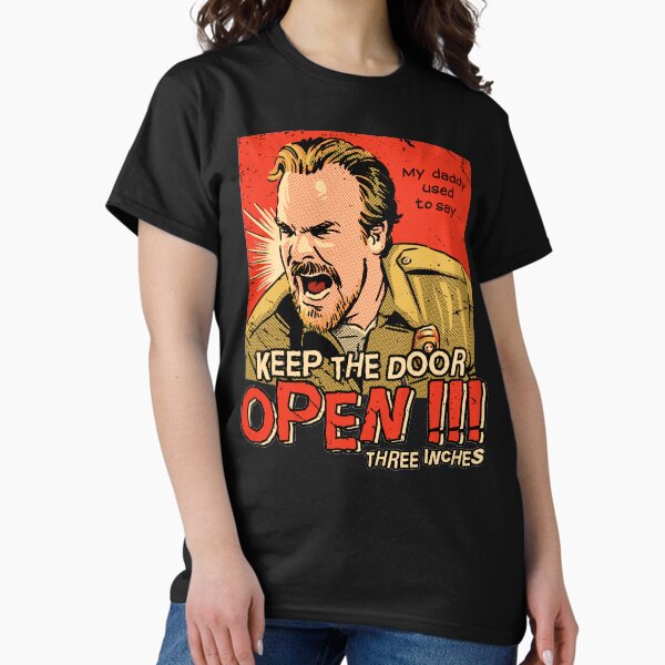 Item preview, Jim Hopper Keep the Door Open meme designed and sold by Libou.