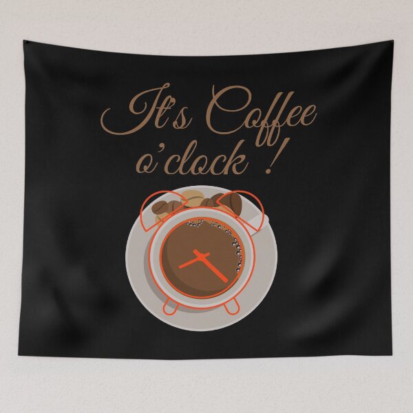 Item preview, It's Coffee o'clock! funny coffee t shirts pillow mugs as a gift idea f coffee drinker designed and sold by Whiskylover.