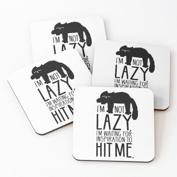 Item preview, Lazy Cat Quote designed and sold by catsandmore.